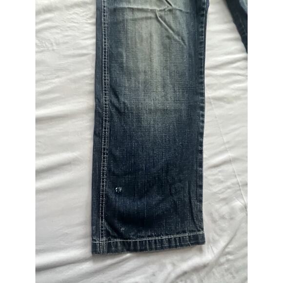 Southpole Jeans 36X30 Baggy Blue Denim Faded Holes Y2K Skater Vintage Grunge - Picture 6 of 10
